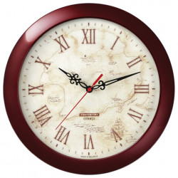 Часы настенные TROYKATIME (TROYKA) 11131150, круг, бежевые с рисунком 