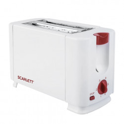 Тостер SCARLETT SC-TM11013, 700 Вт, 2 тоста, 6 режимов, сталь, белый