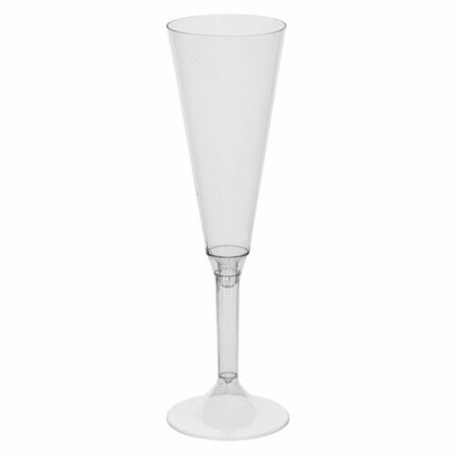Фужер одноразовый 160 мл для шампанского пластиковый, прозрачная высокая ножка, 